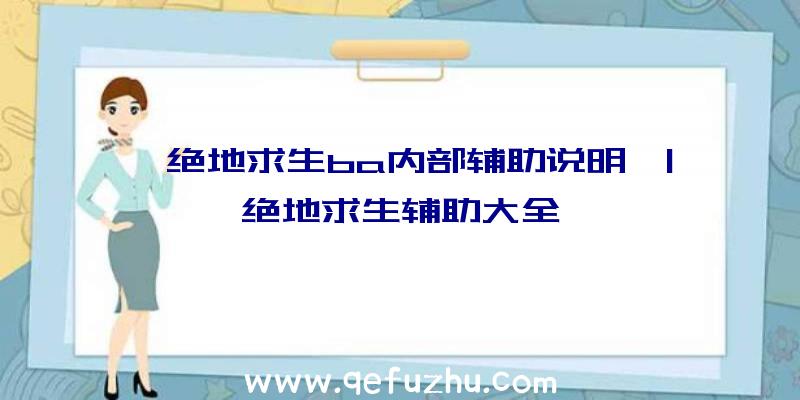 「绝地求生ba内部辅助说明」|绝地求生辅助大全